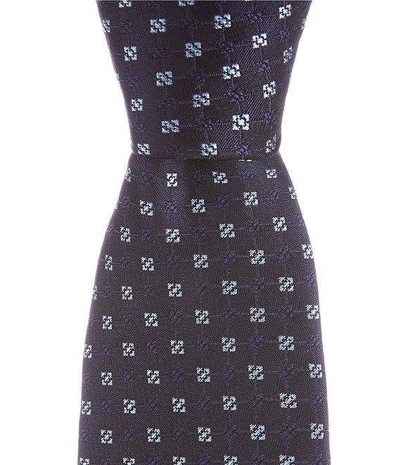 Hugo Boss Shadow Box Jacquard 2.95#double; Silk Blend Tie