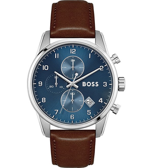 Color:Brown - Image 1 - Skymaster Men's Blue Watch
