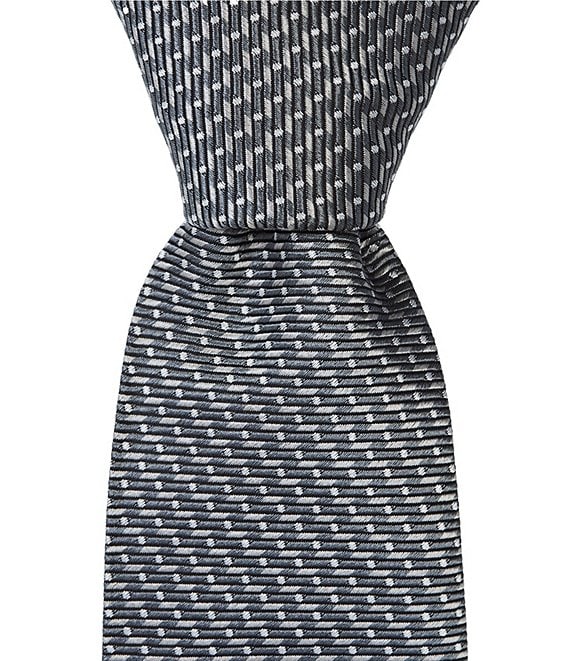 Hugo Boss Slate Jacquard Traditional Silk Tie