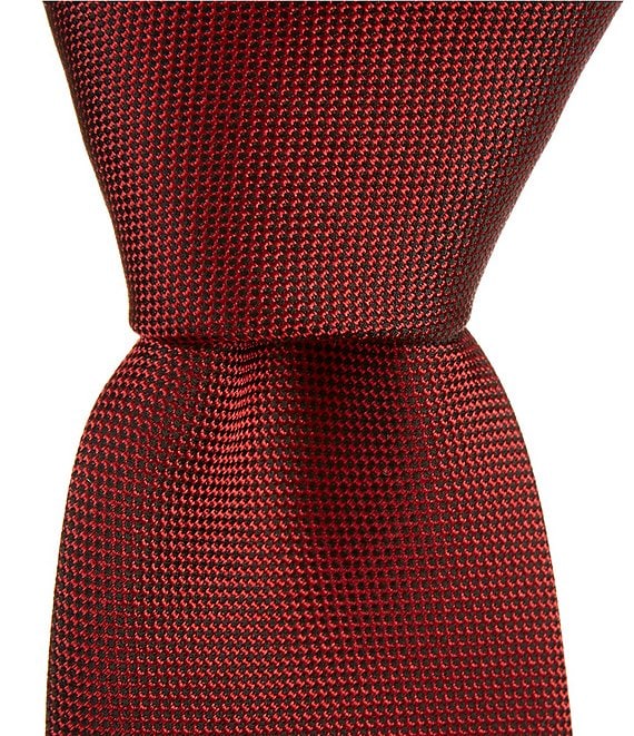 Hugo Boss Solid Jacquard Narrow 2 1/4#double; Silk Tie