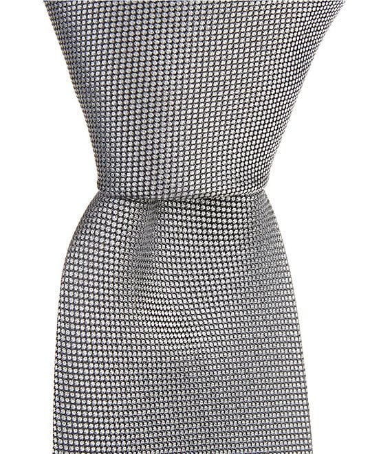 Hugo Boss Solid Jacquard 2 1/4#double; Skinny Silk Tie