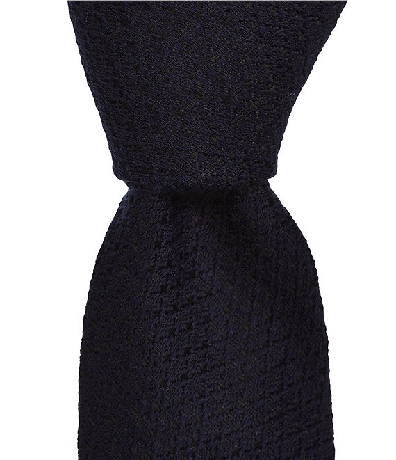 Hugo Boss Textured Solid Jacquard 2 1/4#double; Silk Blend Tie