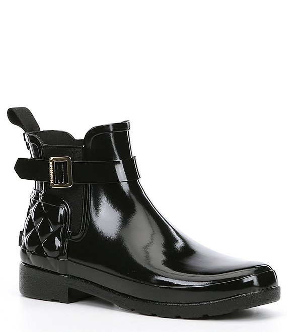 Hunter Refined Quilted Gloss Chelsea Rain Boots | Dillard's