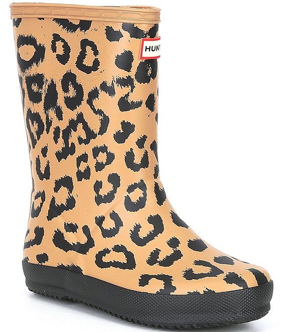 Hunter Girls' First Classic Hybrid Leopard Print Rain Boots (Toddler ...
