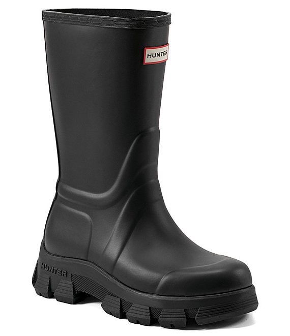 Hunter rain boots black short on sale