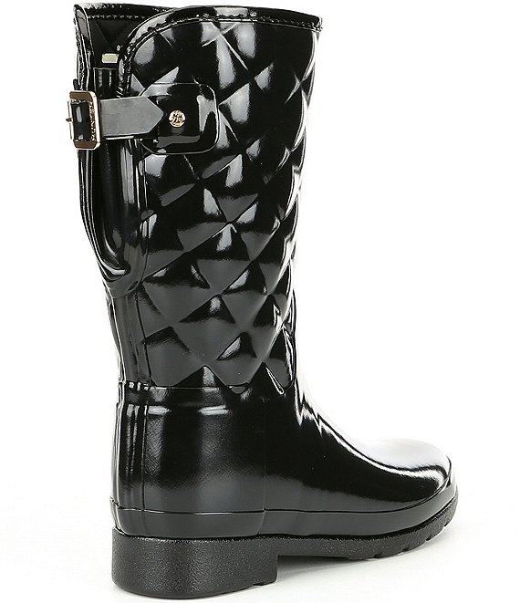 Hunter Refined Gloss Quilted Waterproof Boots | Dillard's