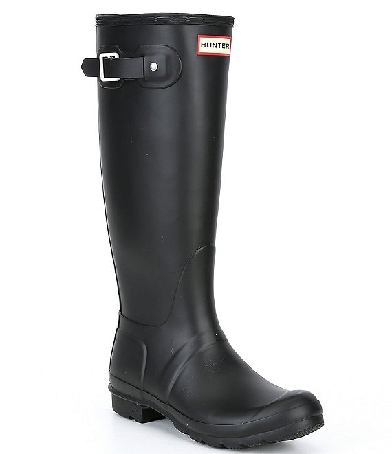 Hunter Tall Back Logo Rain Boots | Dillard's