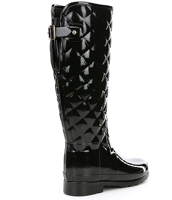 Hunter Refined Quilted Gloss Tall Rain Boots | Dillard's