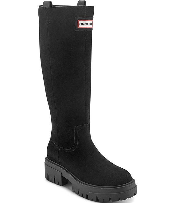 Hunter Women's Giania Waterproof Suede Tall Boots