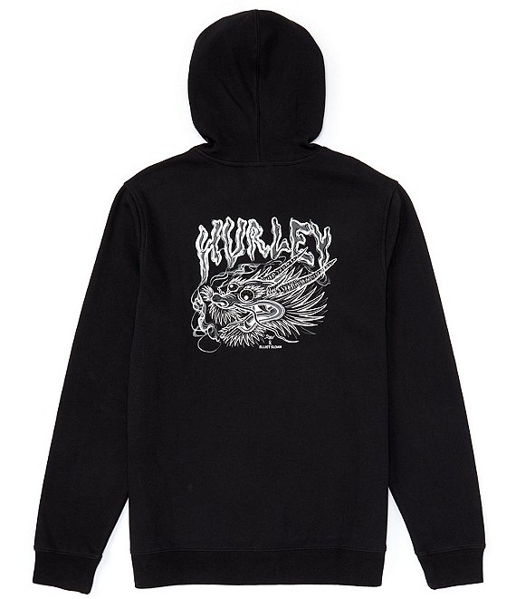 Hurley Elliot Dragon Long-sleeve Brushed Fleece Hoodie 