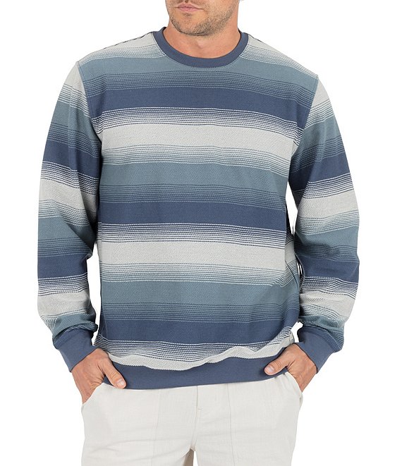 Hurley Hacienda Long-Sleeve Striped Crew Pullover