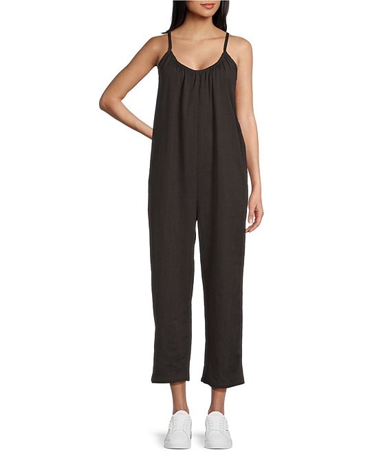 Hurley New Heights Sleeveless Jumpsuit, Off-Black - Image 1