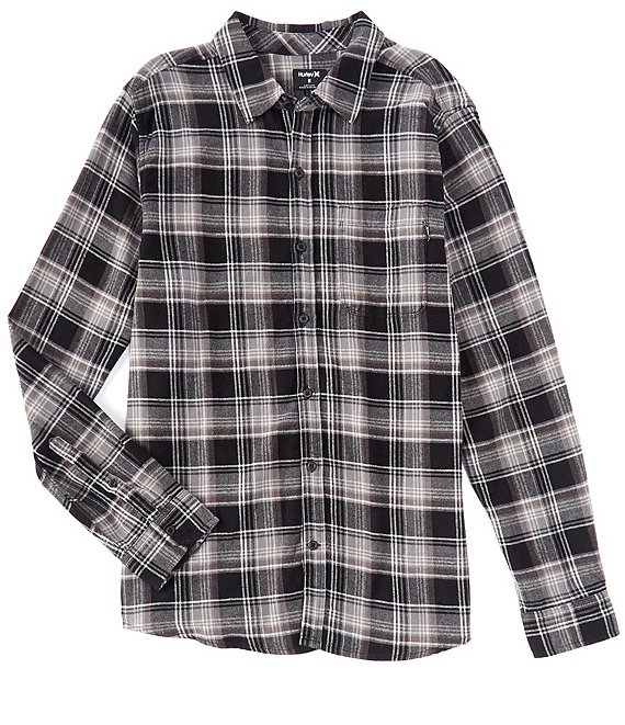 Hurley Portland Long-Sleeve Plaid Printed Flannel Shirt | Dillard's