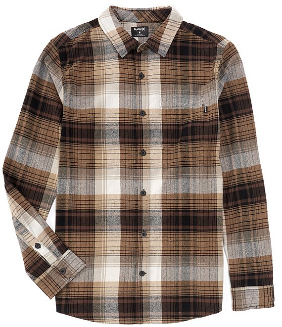 Hurley Portland Multi Long Sleeve Organic Flannel Shirt | Dillard's