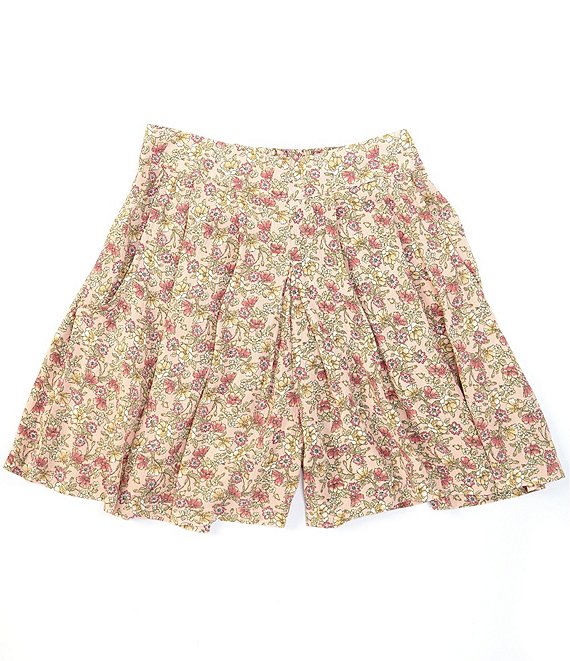I.N. Girl Big Girls 7-16 Floral Crepe Pleated Shorts