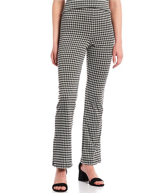 Color:Pat C - Image 1 - Coordinating Houndstooth Double Knit Pants