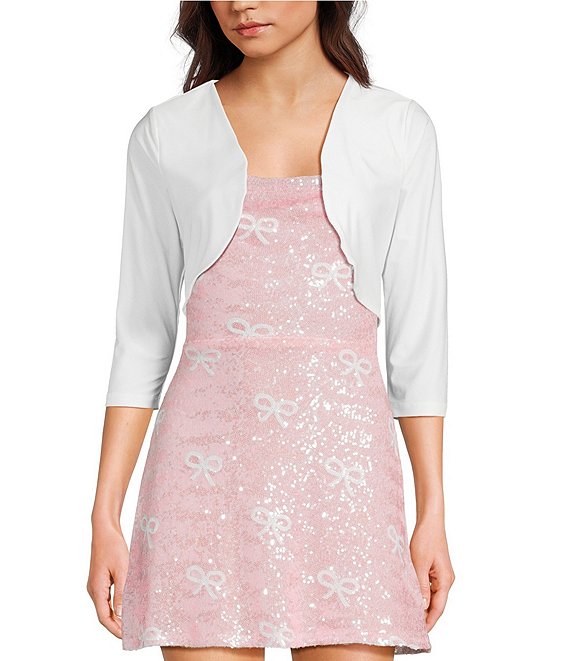I.N. San Francisco Long Sleeve Ruched Back Shrug