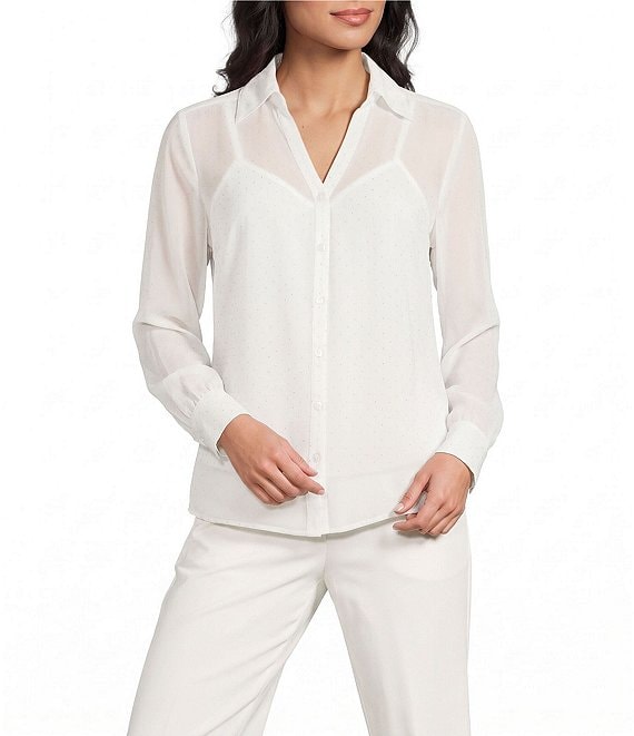I.N. San Francisco Long Sleeve Studded Button Up Shirt
