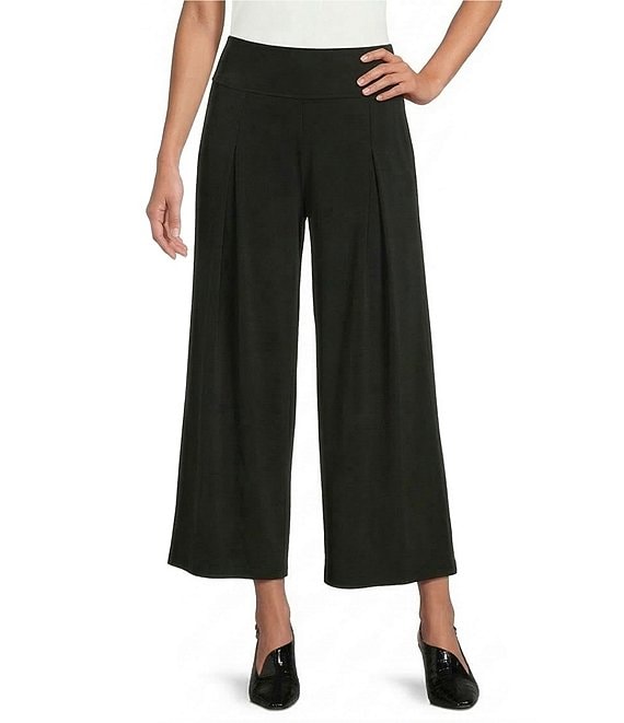 IC Collection Knit Pleated Wide Leg Pull-On Pants