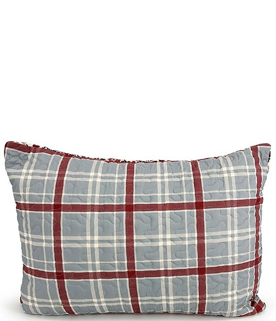 Ida Mae Home x Erin & Ben Co. Willow Plaid Blue Quilted Reversible Sham