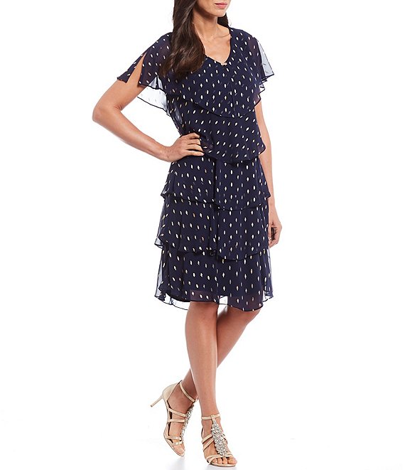 gold dot dress