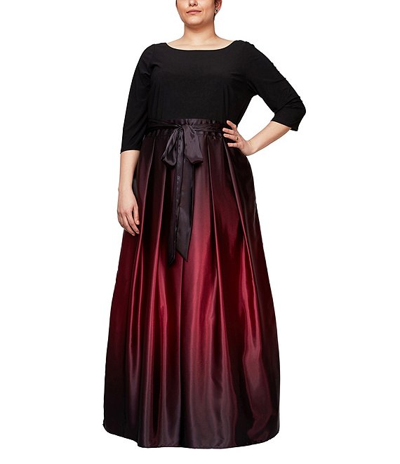 dillards plus size ball gowns