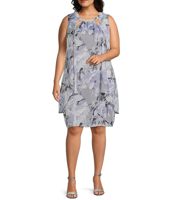 Dillards plus size cocktail on sale dress