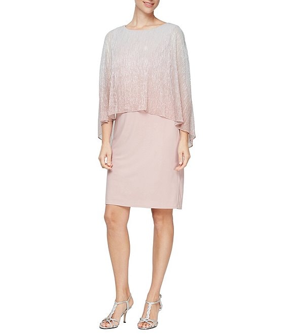 Ignite Evenings Round Neck 3/4 Sleeve Shimmery Ombre Bodre Popover ...