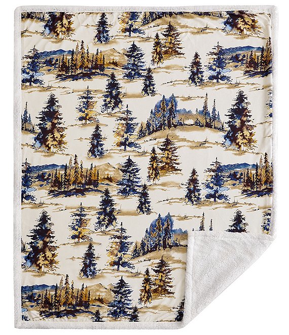 HiEnd Accents x Indigo Hill Acadia Campfire Sherpa Throw Blanket, Copper - Image 1