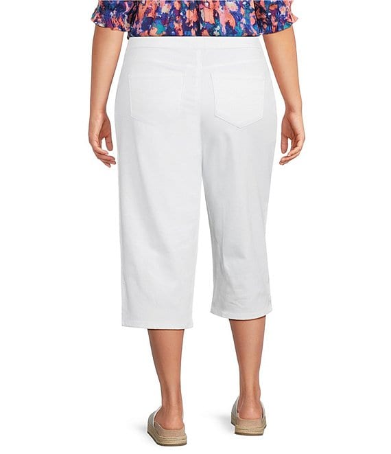 Intro Plus Size Dahlia Pull-On Capri Pants | Dillard's