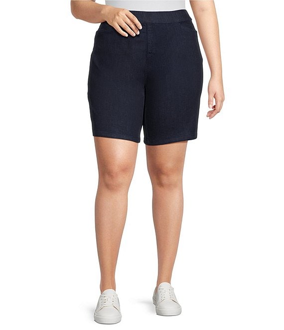 Intro Plus Size Daisy High Waisted Stretch Denim Shorts | Dillard's