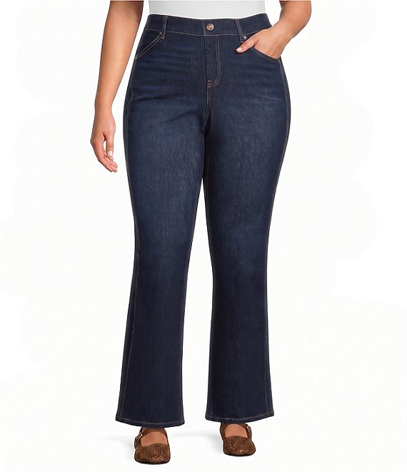 Intro Plus Size Stevie Flare Pull-On Ankle Pants