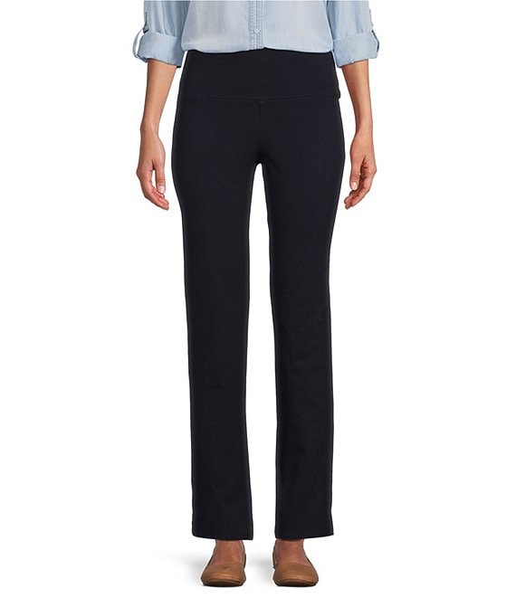 Color:Navy Beats - Image 1 - Teri Love the Fit Straight Leg Knit Tummy Control Pull-On Pants