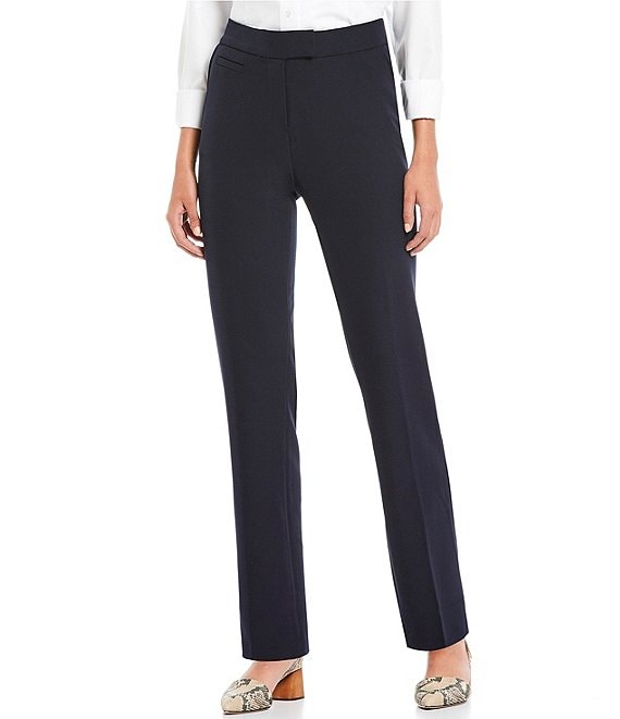 Color:True Navy - Image 1 - the 5TH AVE fit Straight Leg Tummy Control Pants