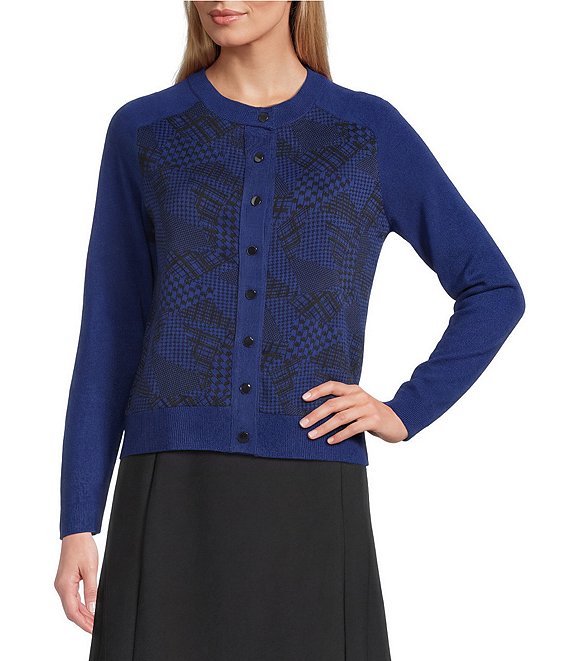 Investments Bellwether Blue Long Sleeve Crew Neck Top, Bellwether Blue - Image 1