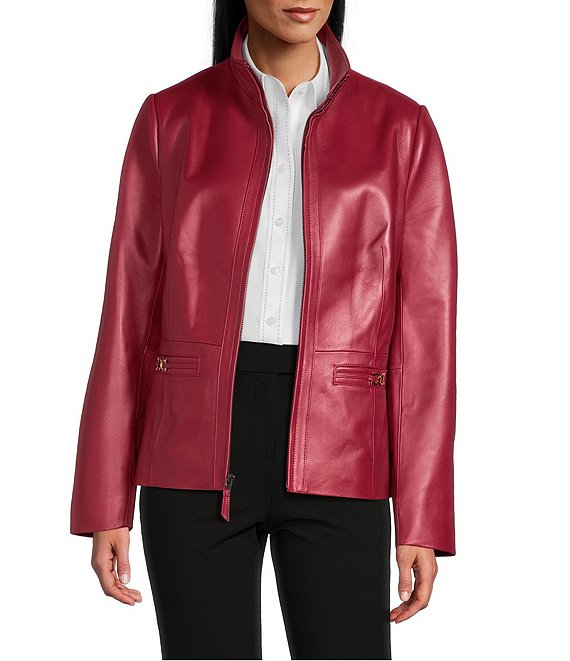 Investments Petite Platinum Suiting Genuine Lamb Leather Stand