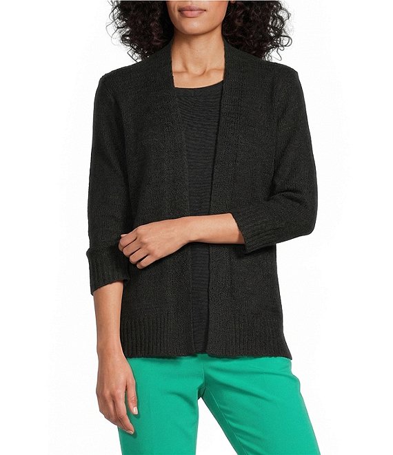 Investments Petite Size 3/4 Sleeve Open Front Cardigan