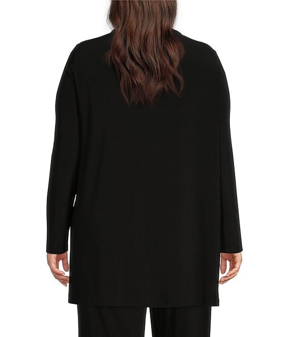 Investments Plus Size Soft Separates Long Sleeve Open Front Side