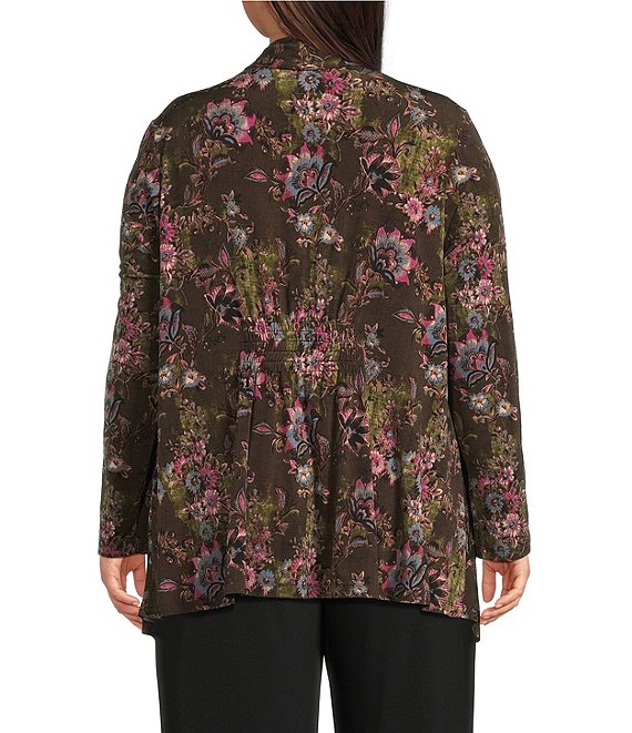 Investments Plus Size Soft Separates Multi Canvas Flourish Print