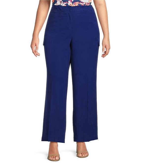 Investments Plus Size Wide Leg Cargo Pants