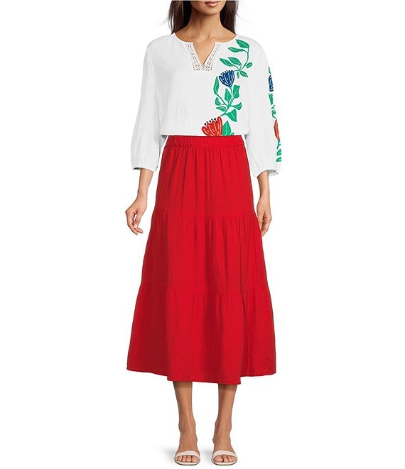 Investments Pull-On Coordinating Midi Skirt