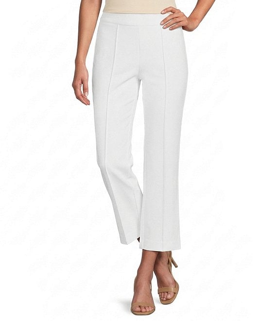 Investments Pull-On Lightweight Ponte Kick Flare Crop Pants