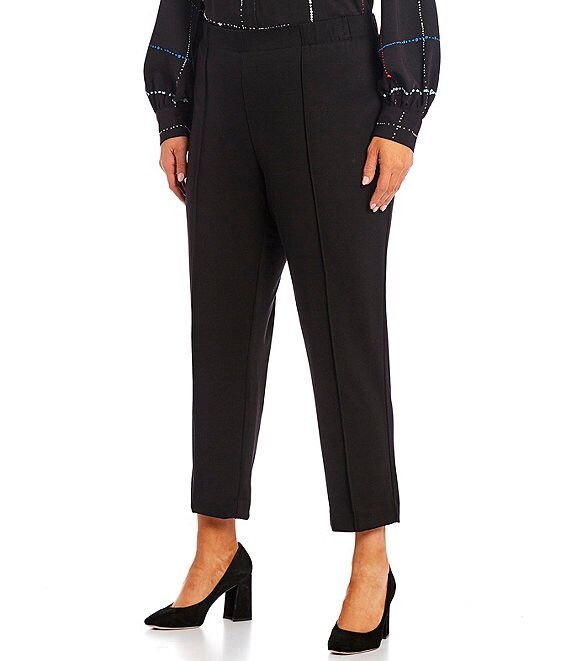 Signature Ponte Ankle Pull-On Pants 