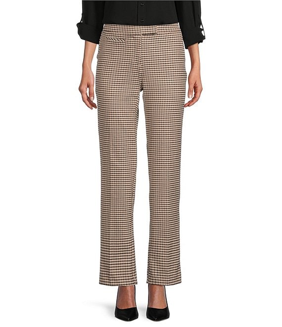 Investments the 5TH AVE fit Neutral Houndstooth Straight Leg Pants ...