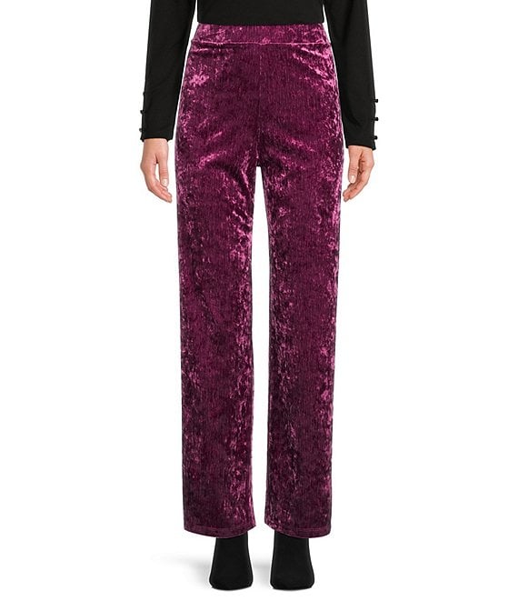 Purple High Waisted Straight Leg Tailored Trouser | Abba – motelrocks.com