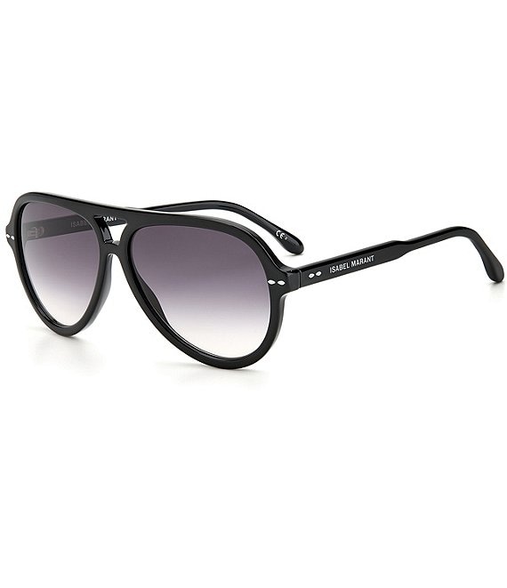 Color:Black - Image 1 - Women's IM0006 59mm Aviator Sunglasses