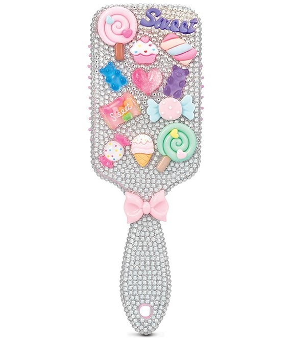 Iscream Charm Rhinestone Paddle Brush, Multi - Image 1