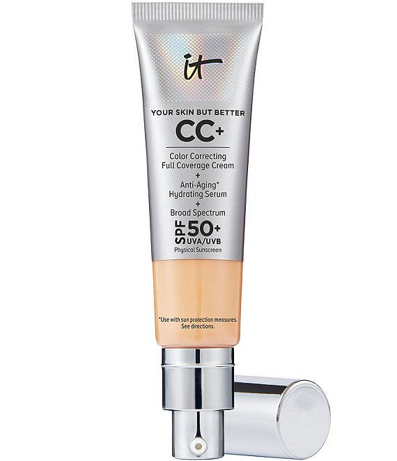 IT Cosmetics CC+ Color Correcting Full Coverage Cream SPF 50+, Medium - Image 1