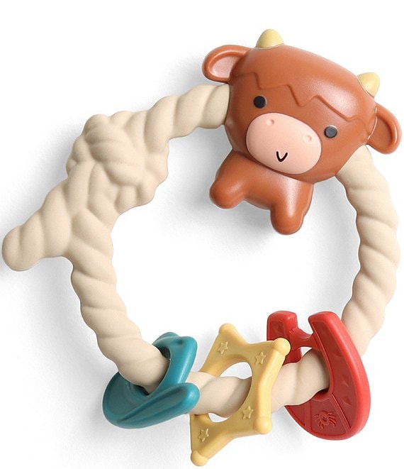 Itzy Ritzy Highland Cow Ritzy Rattle® with Teething Rings