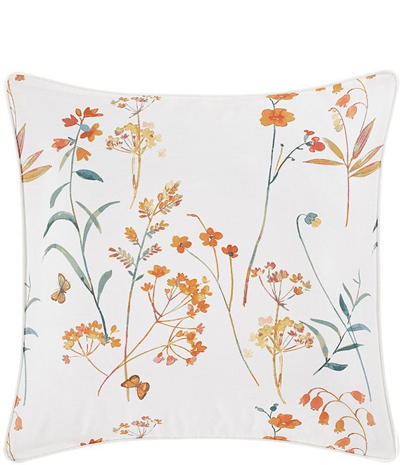 Color:Coral - Image 1 - J. by J. Queen New York Bridget Square Decorative Pillow